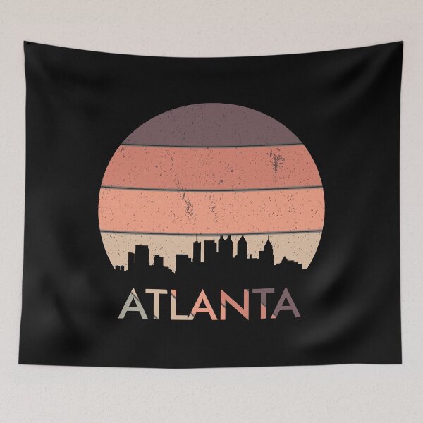 Item preview, ATLANTA vintage design, silhouette design, sunset design, atlanta skyline designed and sold by greatatlas.