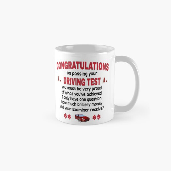 Personalised Gift Driving License Boy Mug Money Box Cup Car Keys Pass Test Plate 