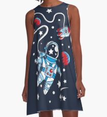 Space Walk A-Line Dress