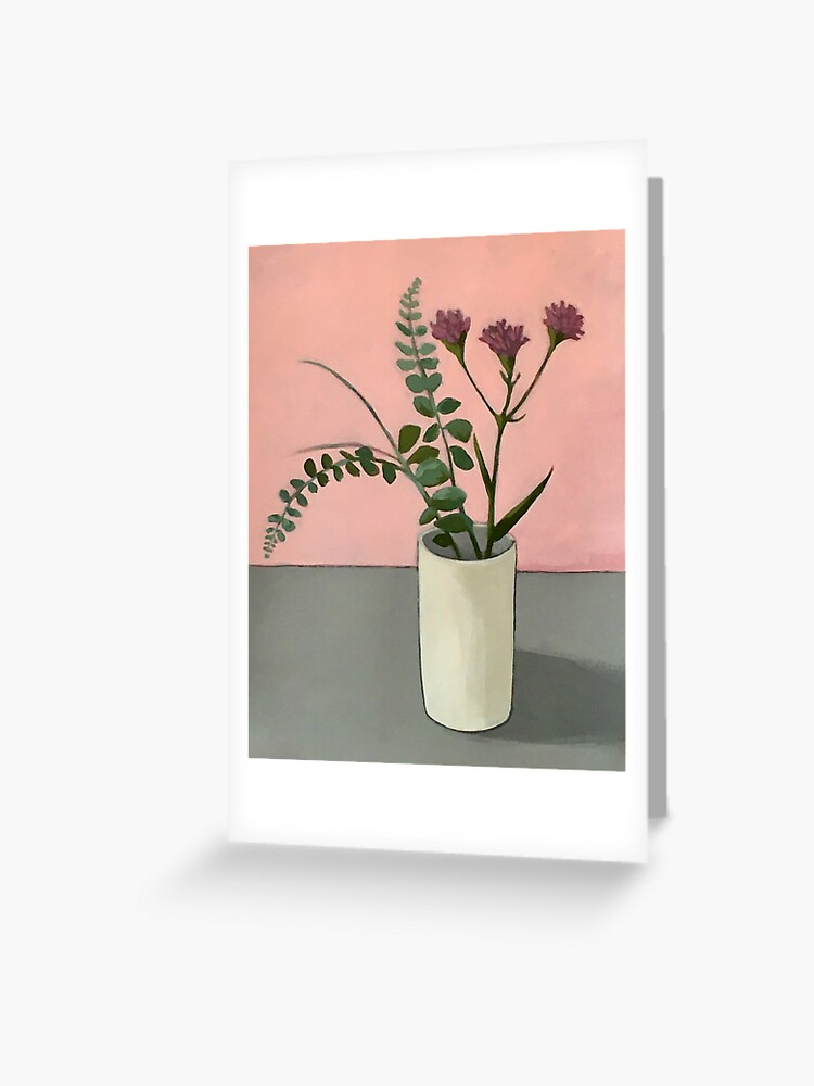 Tarjetas de felicitación «Flores moradas con rosa» de IsabelleDevos |  Redbubble