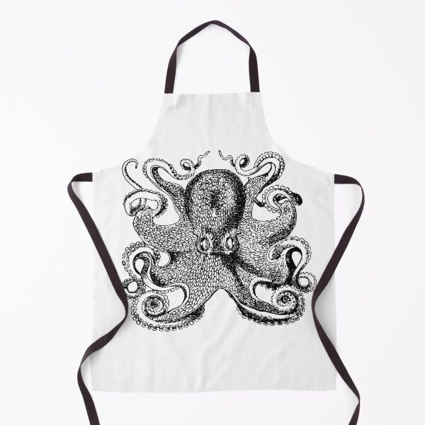 Item preview, Black and white octopus designed and sold by Futuristics.