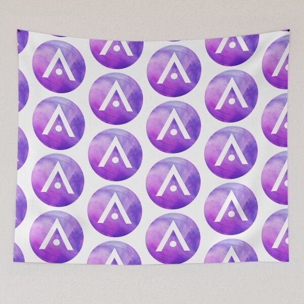 Item preview, Bright Purple Watercolor Aveda Logo designed and sold by Dalaura.