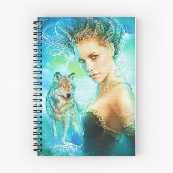 Item preview, Beauty and wolf brush painting designed and sold by kiklop99.