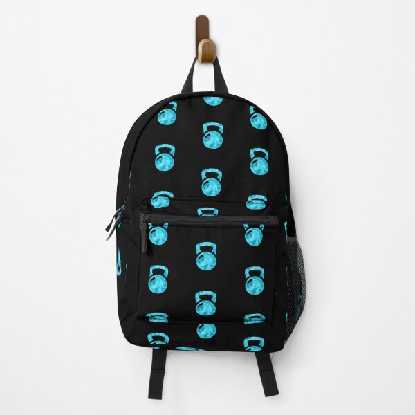 Item preview, Kettlebell Workout Icon - Cyan Blue Triangle Pattern Overlay designed and sold by dylanxh.
