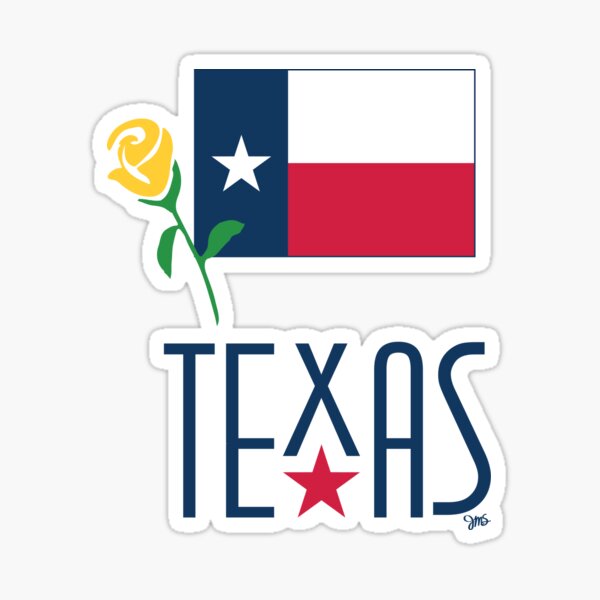 Symbols of Texas - Texas Flag Sticker