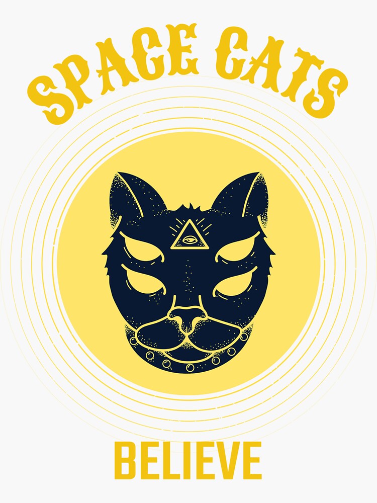 "Space Cats" Sticker by Kingworks Redbubble