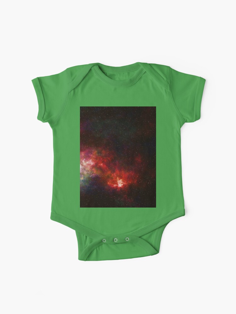 Velvet red nebula glow, shiny cosmos, black, Milky way, Dark starry space,  Galaxy, aesthetic outer space, universe Baby One-Piece for Sale by  August-E