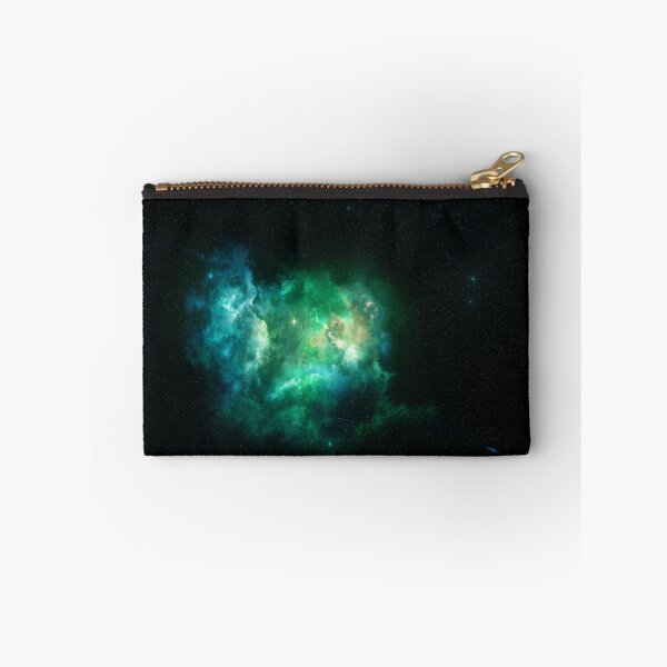 Item preview, Teal blue heart nebula cloud glow, shiny turquoise cosmos, black, Milky way, Dark starry space, Galaxy, aesthetic outer space, universe designed and sold by August-E.