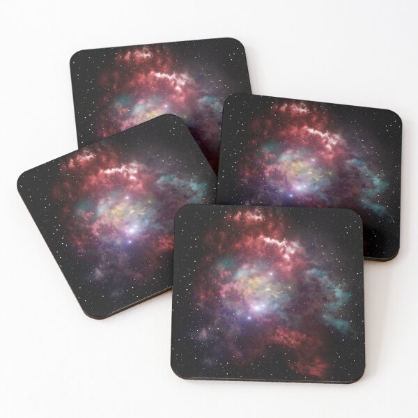 Item preview, Color cloud blast, nebula glow, shiny cosmos, red, blue, light glow, black, Milky way, Dark starry space, Galaxy, aesthetic outer space, universe designed and sold by August-E.