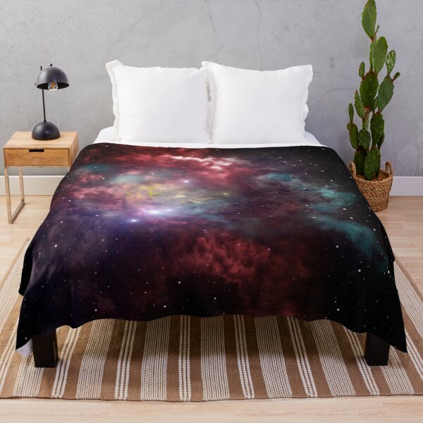 Item preview, Color cloud blast, nebula glow, shiny cosmos, red, blue, light glow, black, Milky way, Dark starry space, Galaxy, aesthetic outer space, universe designed and sold by August-E.