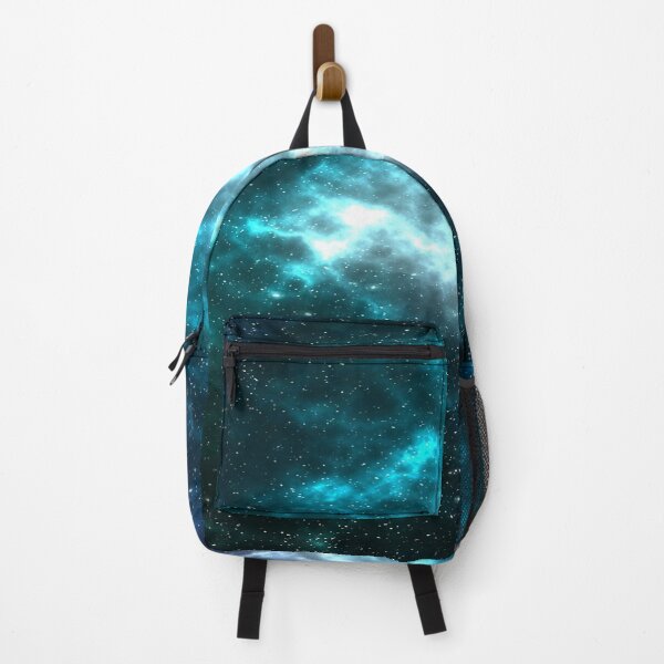 Item preview, Teal blue nebula clouds, shiny cosmos, neon glow, black, Milky way, Dark starry space, Galaxy, aesthetic outer space, universe designed and sold by August-E.
