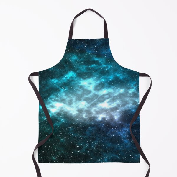 Item preview, Teal blue nebula clouds, shiny cosmos, neon glow, black, Milky way, Dark starry space, Galaxy, aesthetic outer space, universe designed and sold by August-E.