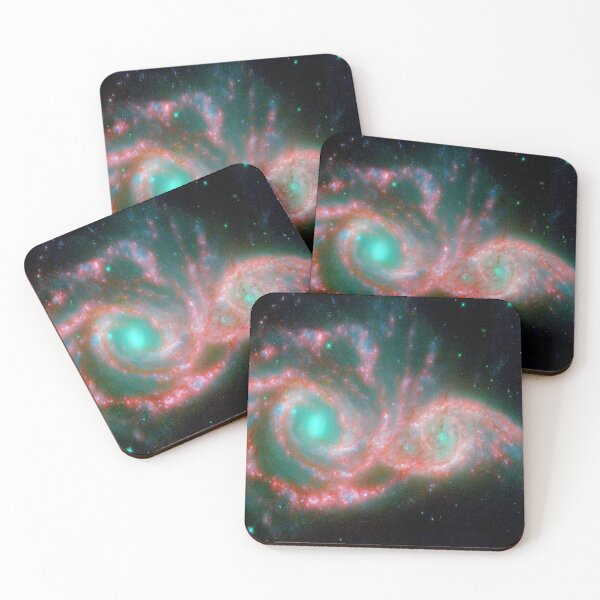 Item preview, Pink spiral galaxy, nebula, shiny cosmos, neon glow, black, Milky way, Dark starry space, aesthetic outer space, universe designed and sold by August-E.