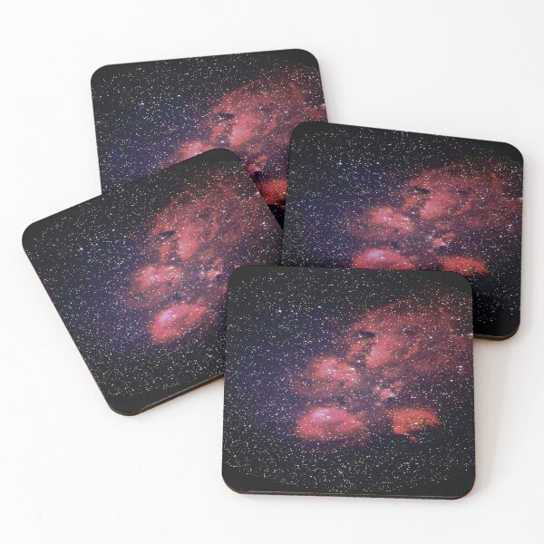 Item preview, Cherry red nebula clouds, shiny cosmos glow, black galaxy Milky way, Dark starry sky, aesthetic outer space, universe designed and sold by August-E.