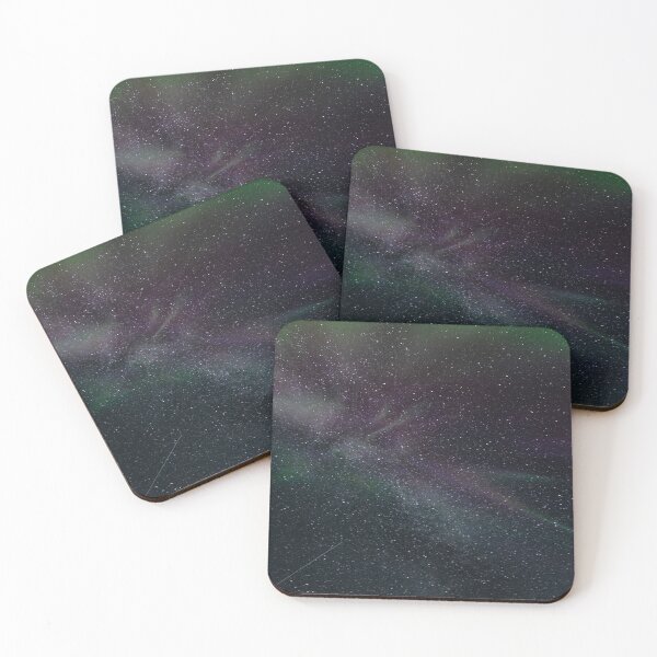 Artikelvorschau, Dark Aesthetic neon green cosmos glow, black galaxy Milky way, Dark starry sky, outer space, universe entworfen und verkauft von August-E.