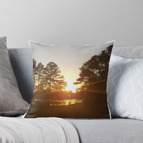 Item preview, Puesta de sol sobre el lago Woodland designed and sold by Faithandfandom.