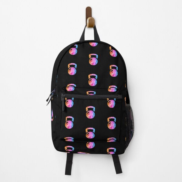 Item preview, Kettlebell Workout Icon - Vaporwave Colors Triangle Pattern Overlay designed and sold by dylanxh.