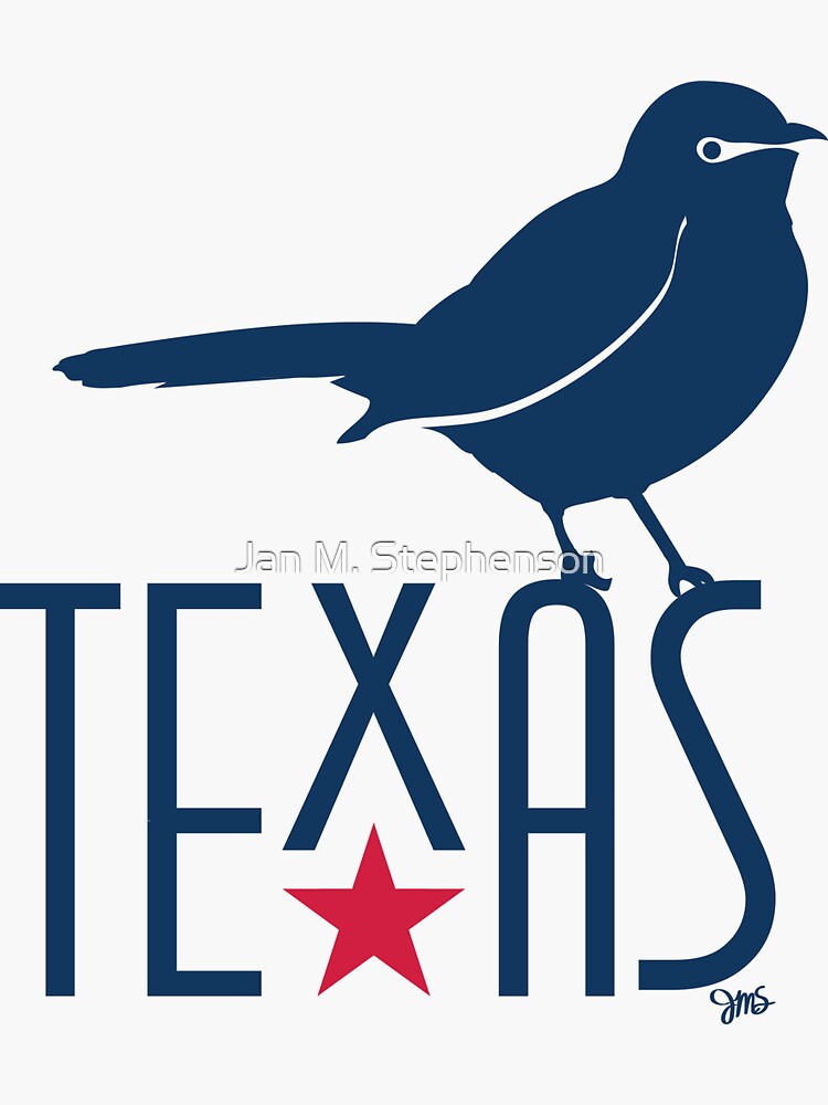 Symbols of Texas - Mockingbird by janmstephenson