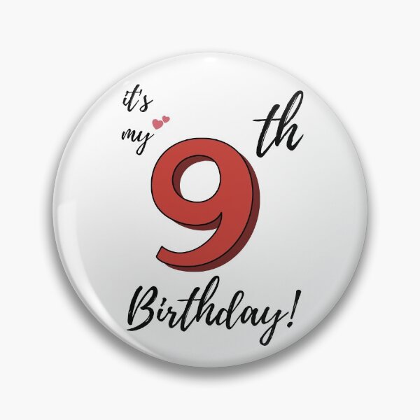 Item preview, It's My Ninth Birthday quote designed and sold by WayneTower.