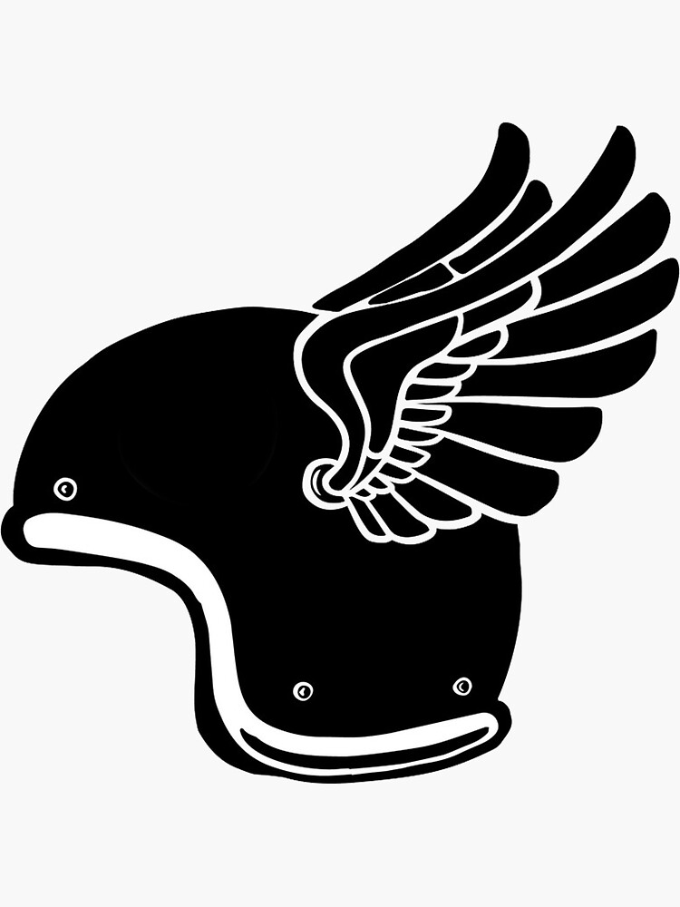 "Winged helmet " Sticker for Sale by atooxi Redbubble