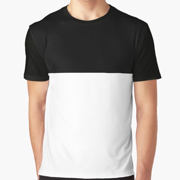 Try This Colorblock Men Round Neck White, Black T-Shirt
