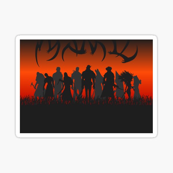 Dbd Killer Lineup Sticker By Twazzock Redbubble