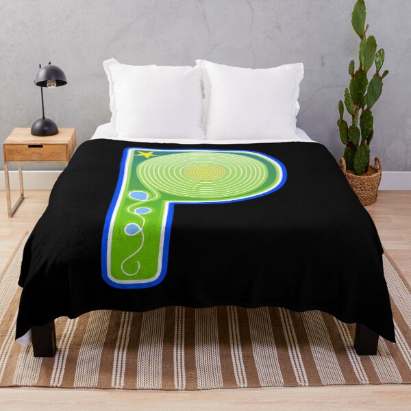 Item preview, Letter P - Green With Spirals designed and sold by artfulnotebook.