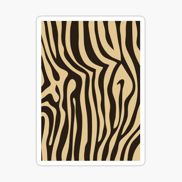 "Gold Zebra Print" Sticker by MissTLand Redbubble