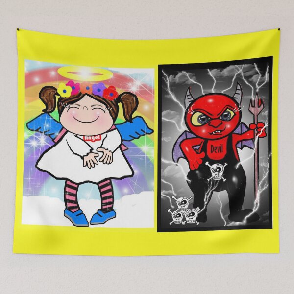 Item preview, Angel and Devil  designed and sold by Shirley cute art .