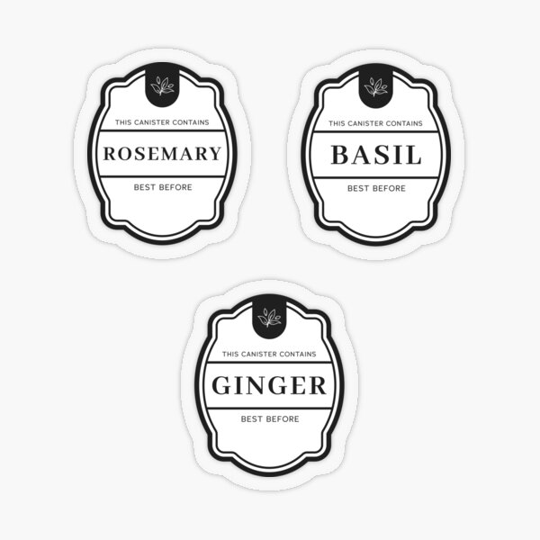 Canister Labels - Salt Pepper Paprika Sticker for Sale by BeautifulHues