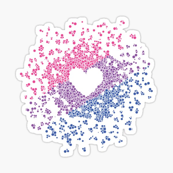 Bi Heart Sticker