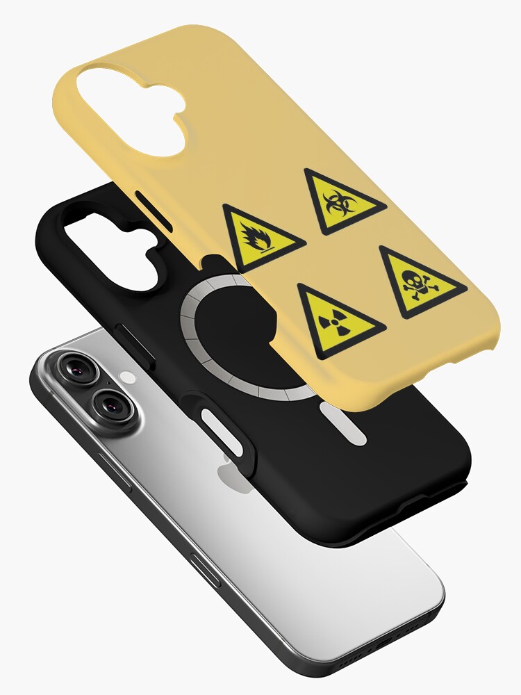 Thumbnail 2 von 4, iPhone-Hülle, Giftige Schilder, Gelb, Giftige Etiketten, Warnung, Zeichen, Gefahr, Risiko, Symbol, giftige Menschen, Biogefährdung, Gift, Vorsicht, Biologie, schwarz, radioaktiv, nuklear, Zeichen, Strahlung, gefährlich designt und verkauft von Freefay.