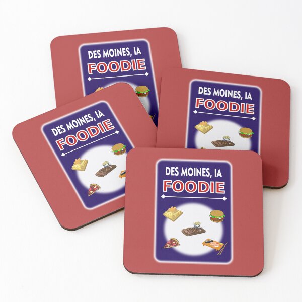 Item preview, Des Moines, Iowa - Foodie - Blue Purplish Background designed and sold by ThisNThatImages.