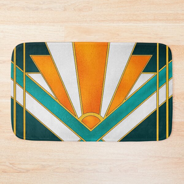 Item preview, Orange and green art deco designed and sold by MLD112.