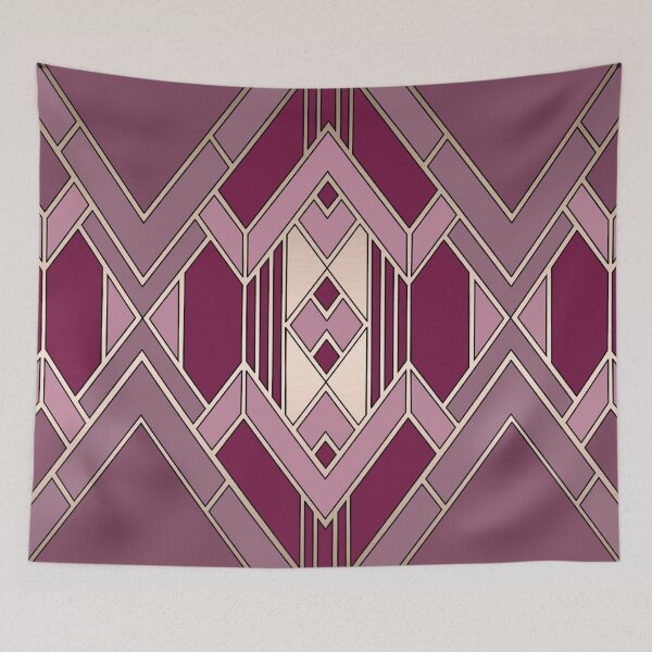 Item preview, Mauve and berry art deco designed and sold by MLD112.