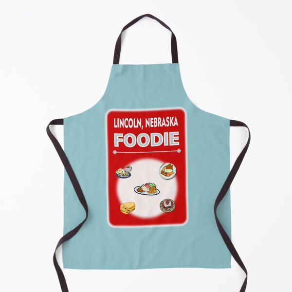 Item preview, Lincoln, Nebraska - Foodie - Orange Red Background designed and sold by ThisNThatImages.