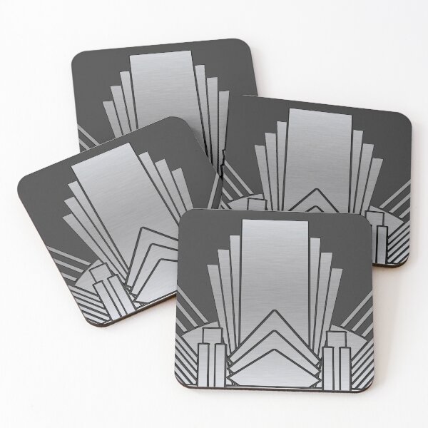 Item preview, Silver and black art deco designed and sold by MLD112.