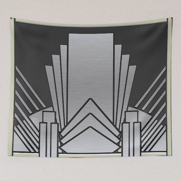 Item preview, Silver and black art deco designed and sold by MLD112.