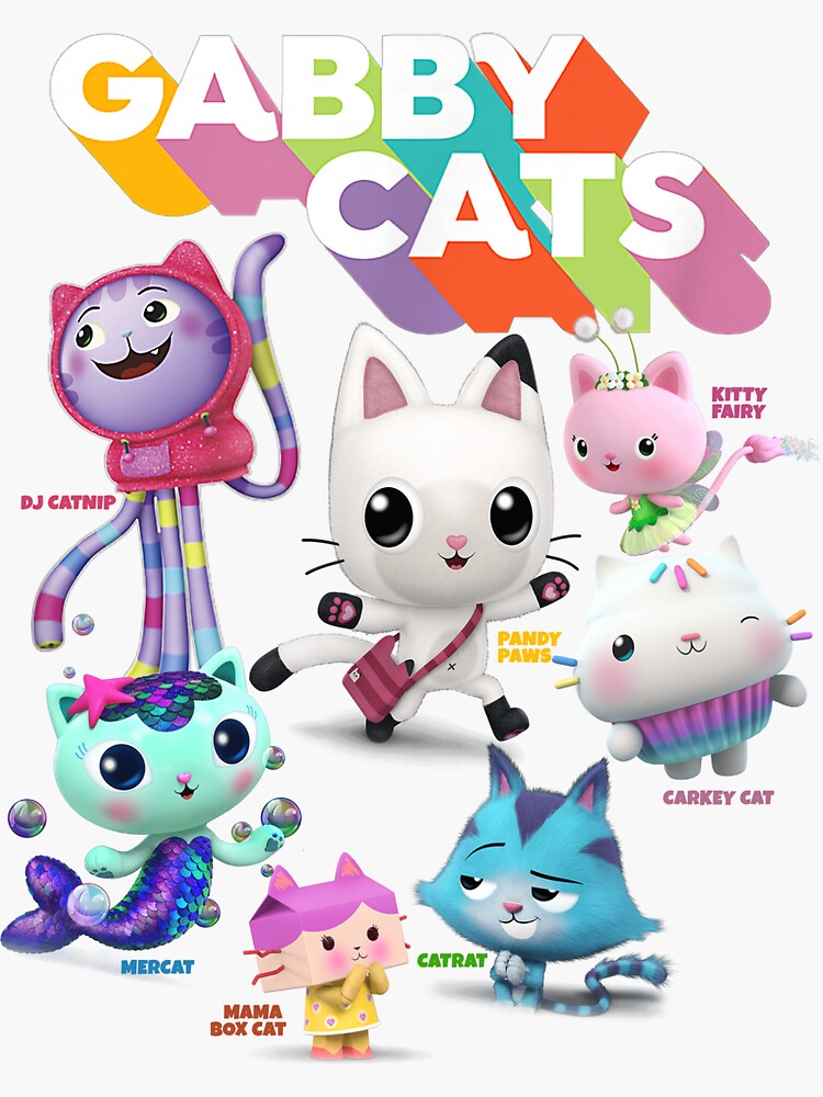 Gabby's Dollhouse - Gabbys cat Icons Sticker for Sale by gaubong9277