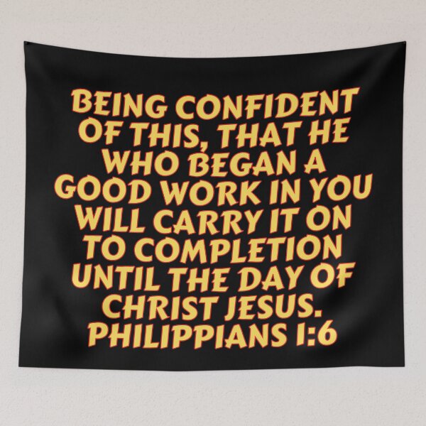 Item preview, Bible Verse Philippians 1:6 designed and sold by Prayingwarrior.