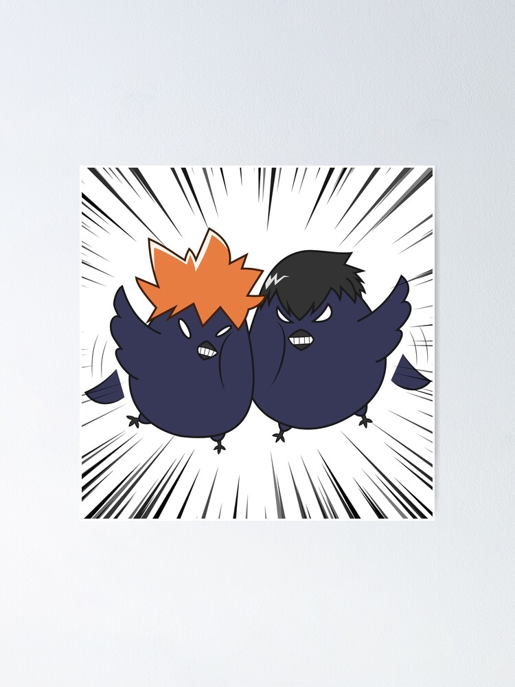 Hinata Crow And Kageyama Crow Racing Poster For Sale By Chibicheems Redbubble 5841