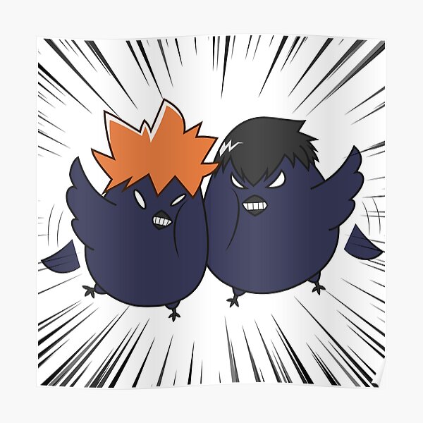 Hinata Crow And Kageyama Crow Racing Poster For Sale By Chibicheems Redbubble 1538