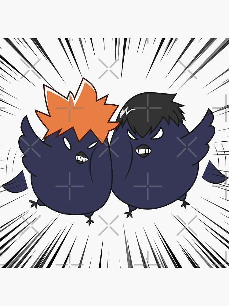 Hinata Crow And Kageyama Crow Racing Sticker By Chibicheems Redbubble 1237