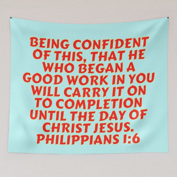 Item preview, Bible Verse Philippians 1:6 designed and sold by Prayingwarrior.