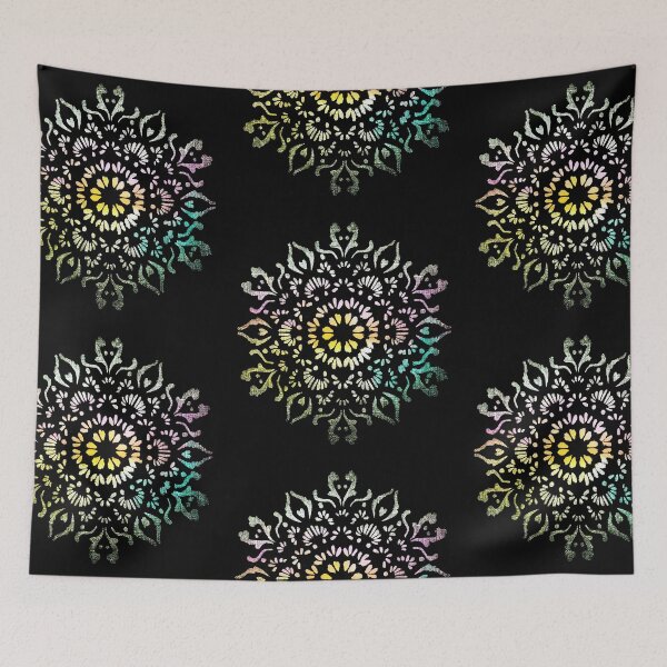Item preview, Mandala Tree Flower Of Life Shiny Rainbow Colours designed and sold by ClosLineDesigns.