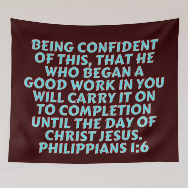 Item preview, Bible Verse Philippians 1:6 designed and sold by Prayingwarrior.