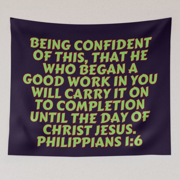 Item preview, Bible Verse Philippians 1:6 designed and sold by Prayingwarrior.