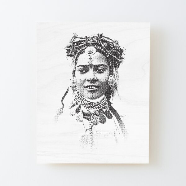 Femme berbere Impression montée sur bois