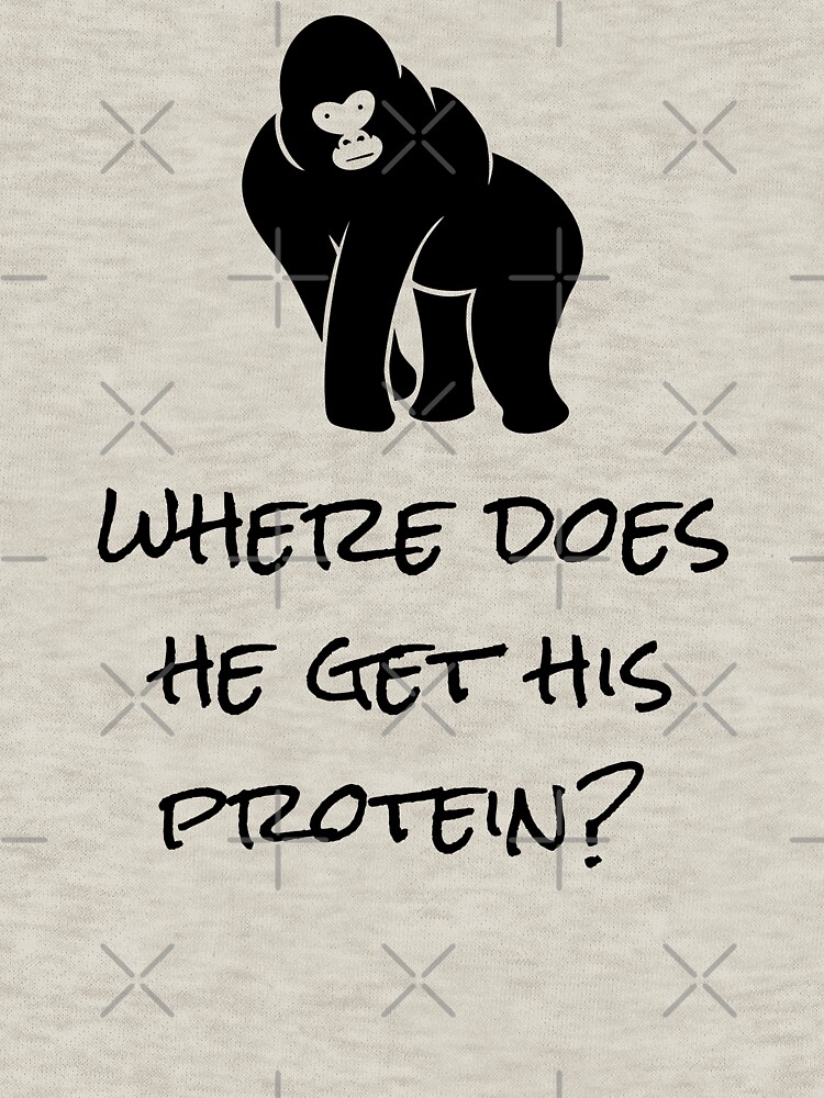 Where Does He Get His Protein? Vegan Foods, Gorilla Muscles. by nikkihstokes