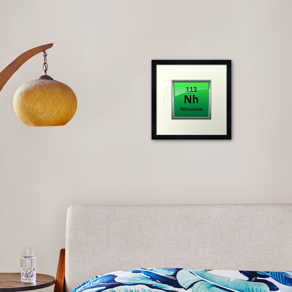 nihonium-or-element-113-periodic-table-symbol-framed-art-print-for